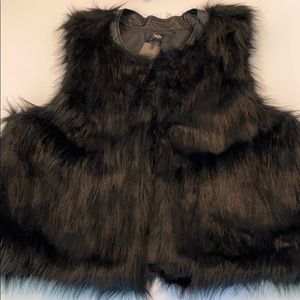 Faux Fur black Vest
